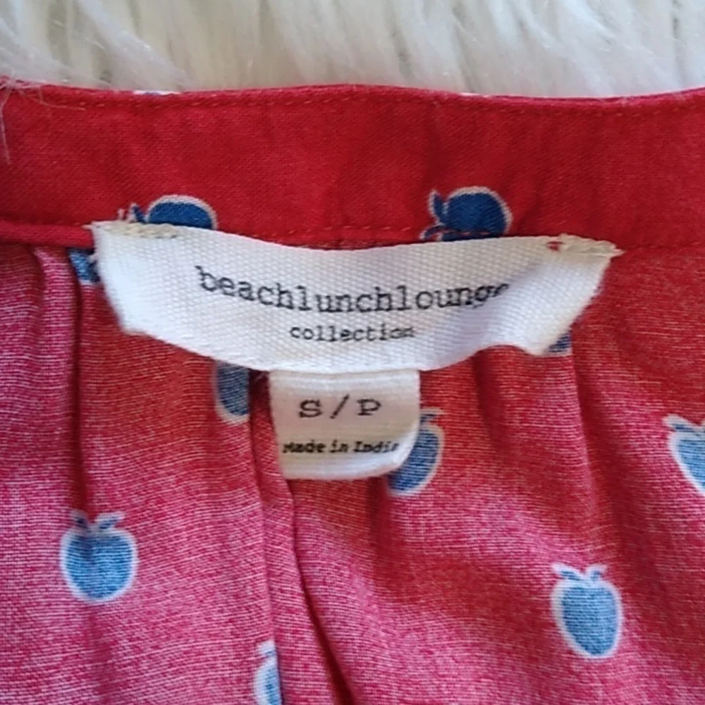 Beach Lunch Lounge Red Drop Waist Dress Size - Small - Picture 9 of 12